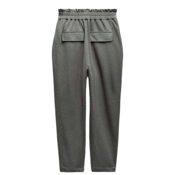 ZARA NWOT ELASTIC WAIST PAPERBAG PANTS Size L - Picture 4 of 12